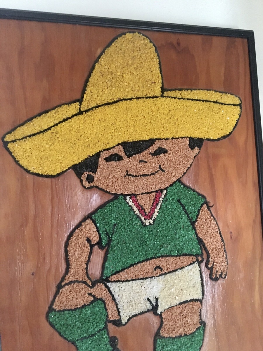1970 World Cup~Juanito Mexico Soccer Boy Mascot Wall Hanging Art
