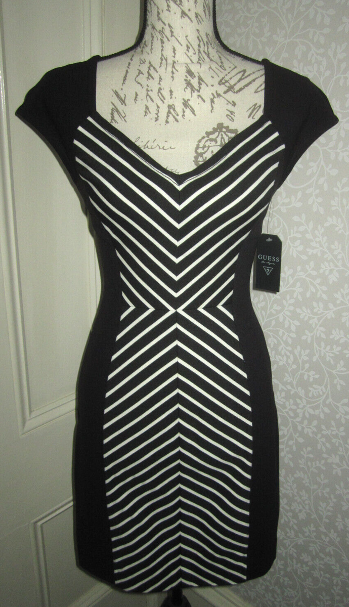 guess black and white dress NWT & striped cap sleeve bodycon dress, juniors' size M AX Paris Diamante Sparkle stretch lace dress inspired capsule collection Size:Adult XS