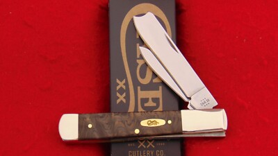 Case XX 72005RAZ Black Curly Oak Wood One Arm Razor Knife 14006