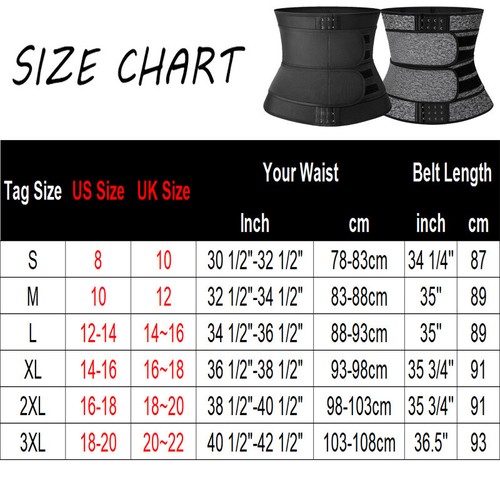 Women Waist Corset Trainer Sauna Sweat Weight Loss Body Shaper Slimming Belt FNS - Picture 24 of 30