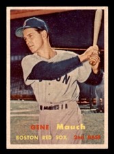 1957 Topps Baseball #342 Gene Mauch NM/MT *f2
