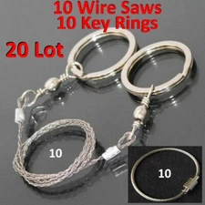 10x Wire Saw Survival Steel Stainless Tool portable camping hiking outdoor 