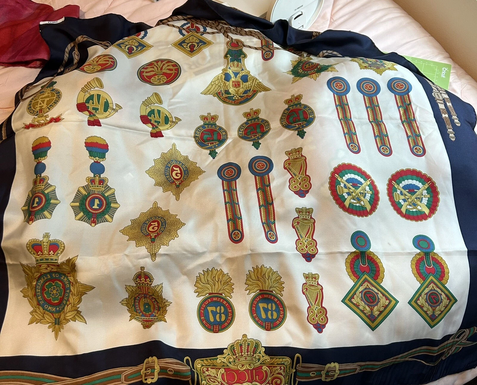 Vintage Gucci Scarf Gucci Tapestry 100% Silk Scarf