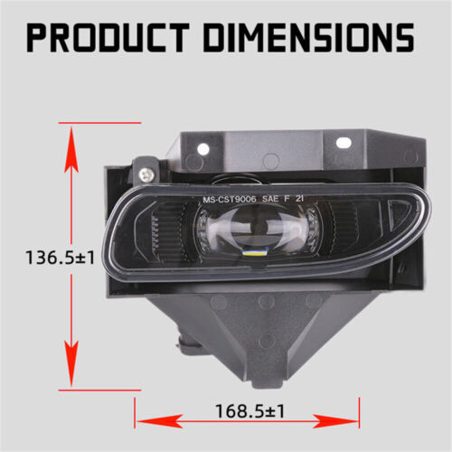 Pair LED Fog Lights Bumper Lamp Left Right for Ford Mustang 1999 2000 2001-2004 - Bild 11 von 14