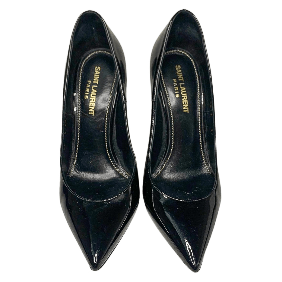 Saint Laurent Opyum 110 YSL décolleté EU 37 US 7 nere vernice tacchi alti a punta