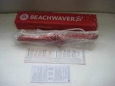 BEACHWAVER B1 - Red Glitter, Rotating Curling Ceramic Hair Iron 1" Barrel, NIB