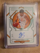 FOTL #1/5 AUTO!!! 2021 NATIONAL TREASURES JADEN SPRINGER ROOKIE TENNESSEE VOLS