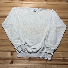 Vintage 90s Blank Heathered Fleece Crewneck Pullover Sweatshirt USA Made Medium