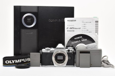 [MINT w/Box] OLYMPUS OM-D E-M5 Mark ii Mirrorless Camera Body Silver From JAPAN
