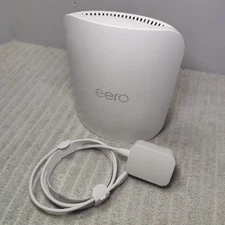 eero Pro 7 Tri-Band Mesh Wi-Fi 7 Router - White (Frontier Powered) ME10001 READ!