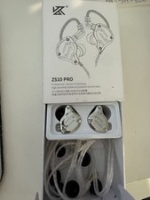 KZ ZS10 Pro, Linsoul 4BA 1DD 5 Driver IEM HiFi w/o Mic, Black Silver Earbuds