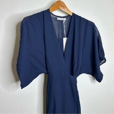 NWT Reformation Winslow Wrap Maxi Dress In Navy Size XS