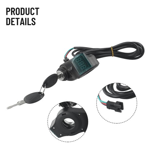 E Bike Scooter Thumb Throttle Lock with Key and Accurate Voltage Display - Picture 4 of 24