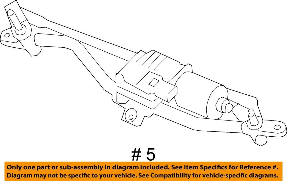 Windshield Wiper Motor Sedan Fits 10-16 AUDI S4 2531872 - Изображение 4 из 4