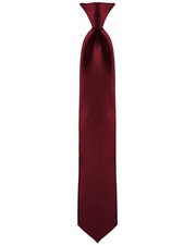 Clip on Ties for Men - Premium Black Solid Color Regular - 20 inch Burgundy