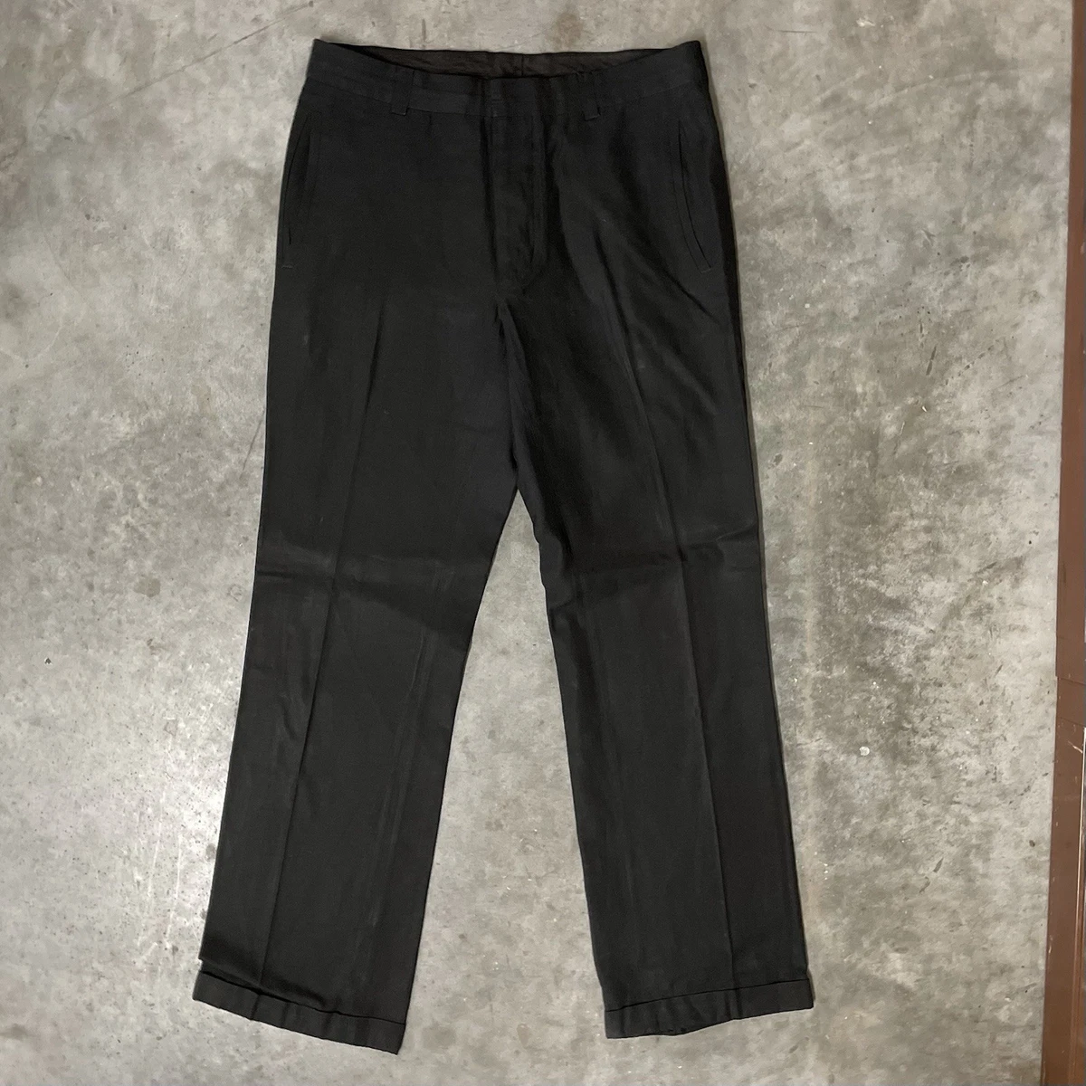 Pantalon Laine Rayé Homme C'N'C Costume National - Taille US 38 / IT 54 - Noir