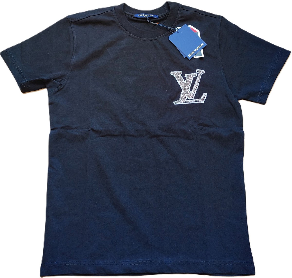 Vuitton Monogram Yellow Brick Lv Tee Blue Louis Vuitton Magliette