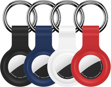 Compatible with Airtag Holder Case Keychain 4 Pack, for Airtag 1St  2Nd Generat