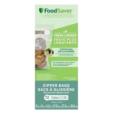 FoodSaver FreshSaver 1 Gallon Zipper Bags 12pk