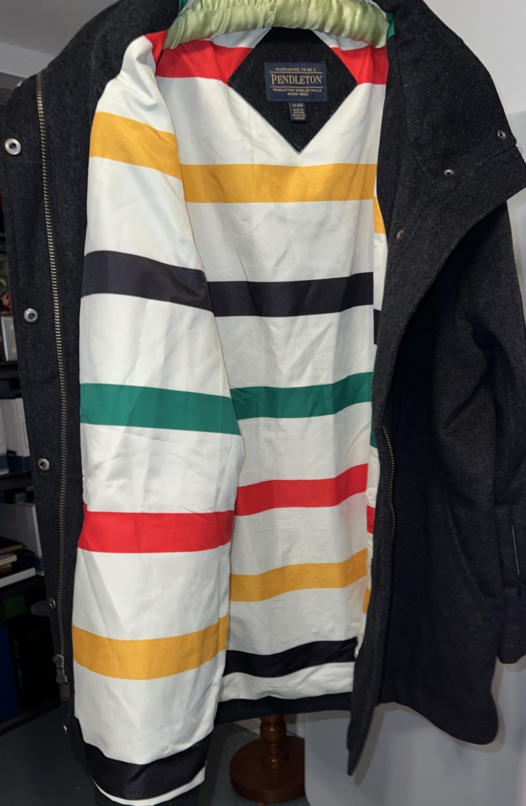 Pendleton Wool Striped Interior Coat Womens Sz XL… - image 6