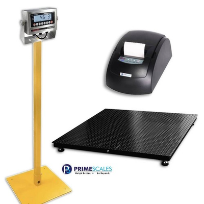 #ad 48quot;x48quot; 4x4 Floor Scale w Indicator Stand amp; Printer 4000LB x 1LB 5 Year Warrant $779.94