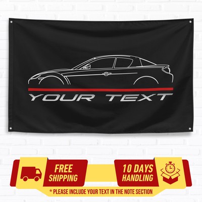 Custom Flag For Mazda RX-8 2003-2008 Car Owners 3x5 ft Personalized Banner Gift