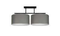 Deckenlampe Stoff Schlafzimmer Schwarz Graphit Weiß L:70 Cm Flur Deckenleuchte