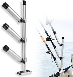boat fishing rod holders ebay Amarine Made 4pcs Holder, Stainless Rail Mount Clamp on Rod Holder, Adjustable Fishing Pole Holder for Rails 7/8" to 1" : Sports & Outdoors 5 Tube Fishing Rod Holders
