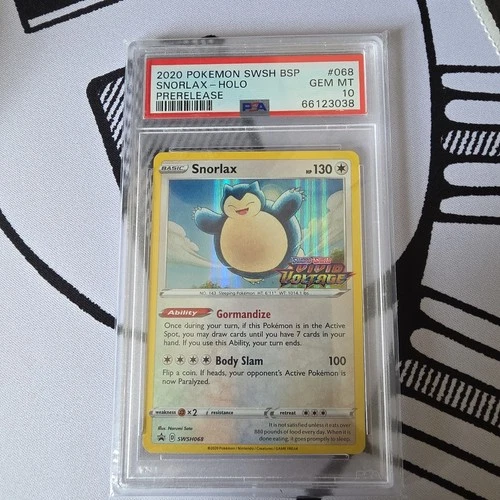 PSA 10 Snorlax Vivid Voltage Pre-release #SWSH068 - 2020 SWSH BSP Promo #068