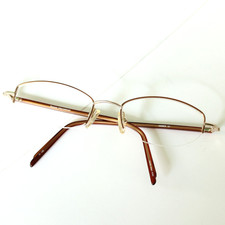 Europa International Eyeglasses Half Rim Amber 01 Brown Hong Kong Frames Only