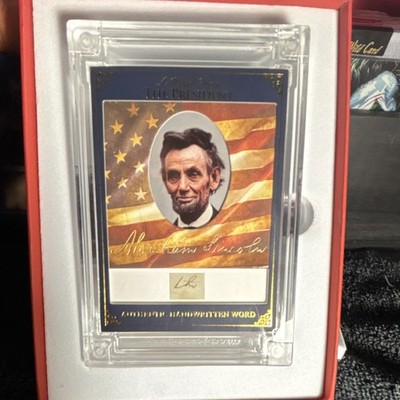 Abraham Lincoln Handwritten Word Commemorative Card   16th President, 2023