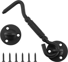 Barn Door Hook and Eye Latch 4" Privacy Hook Lock Hardware Rust-Proof Gate Latch