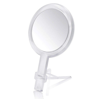 Double Sided 1X - 7X Magnification Hand Held Makeup Mirror with Adjustable Stand