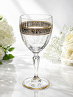 Pair of vintage Italian Louis XVI wine goblets with silver band — photo 1