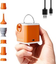 Portable Air Pump for Inflatables, 2400mAh Ultra Powerful Mini Air Mattress Pump
