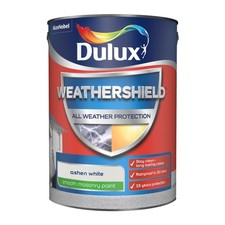 Image of Dulux Weathershield Smooth Masonry Paint 5L Ashen White