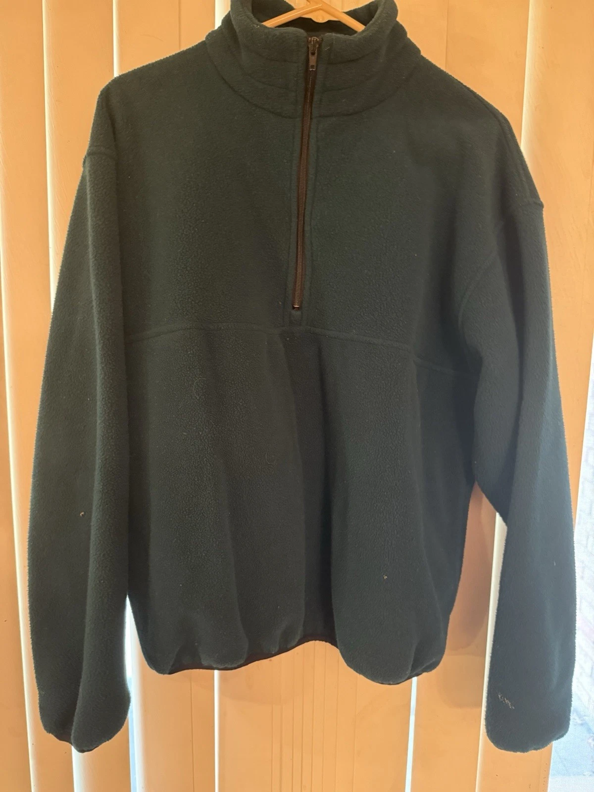 Gerry Men’s Large 1/4 Zip Jacket Olive Green Made USA Medium M526 Fleece Unisex