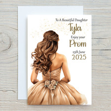 Personalised Prom Card School Prom Card Daughter Granddaughter Sister Niece