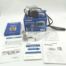 Olympus SP-510UZ Digital Camera 7.1 MP 10x Optical/5x Zoom Works Need AV Cable