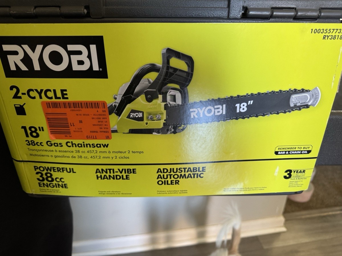 Ryobi 2 Cycle 18 in 38cc Gas Powered Chainsaw for sale online | eBay