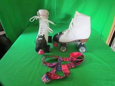 Chicago Quad Roller Skates Model 8601K White Ladies Womens Size 9 Very Nice