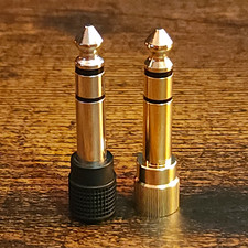 2x 6.35mm 1/4 in TRS Gold Plated Audio Adapter Plug Connectors