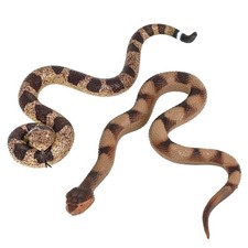 Lohoee 2Pcs Realistic Fake Snakes Toy Lifelike Rubber Rattlesnake Snake -to K...