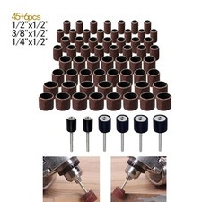 Sanding drum Mandrels Cylinder 51 Pcs for Rotary Tools Sleeves Polishing Kit