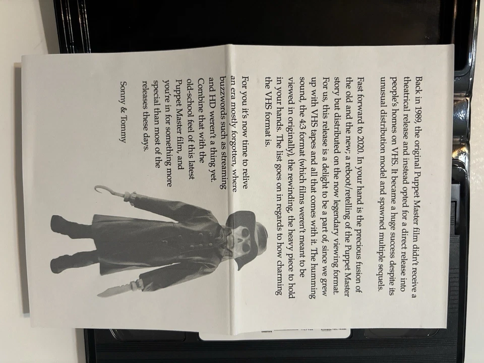 Broke Horror Fan Fangoria Puppet Master The Littlest Reich Limited VHS Witter - Image 4 of 4