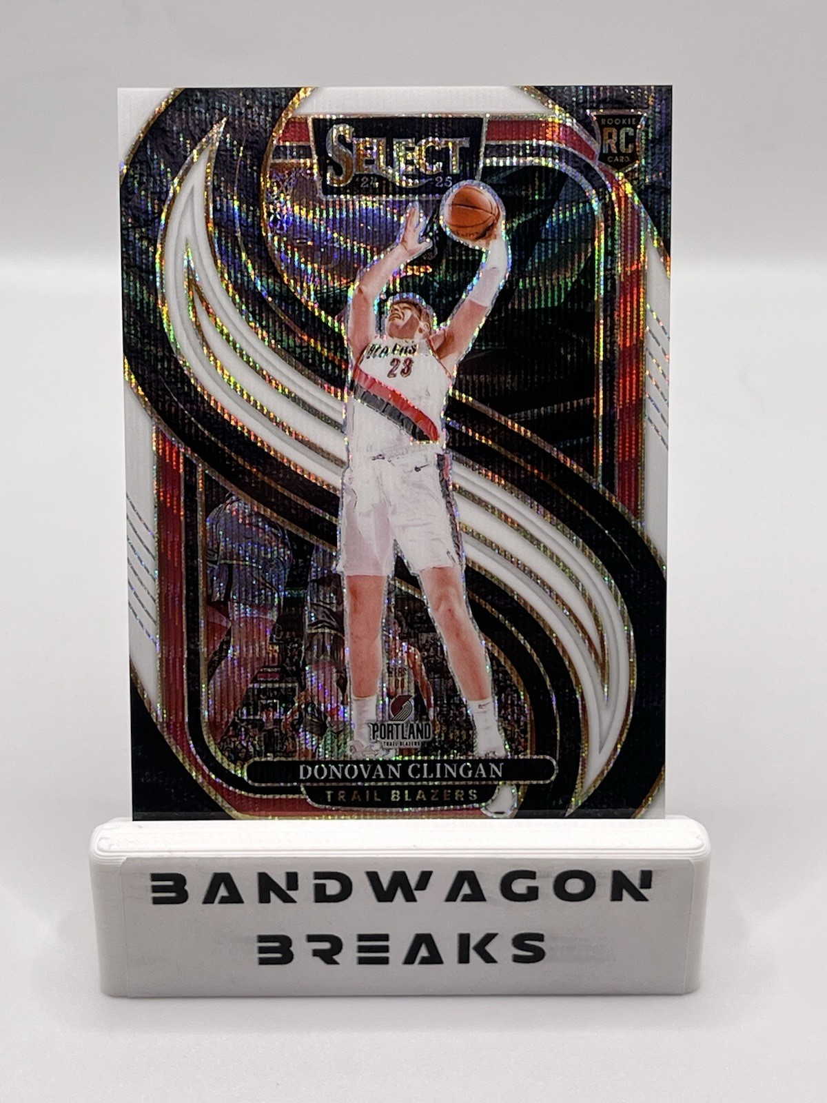 2024-25 Donovan Clingan /99 Select White Wave Rookie Prizm Blazers #199