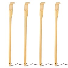 4PCS Bamboo Back Scratcher 16.5 Inch Long Self Massage Tool for Itching