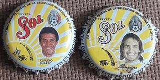 2 Kronkorken SOL SET MEXICO 2001 BEER OLD bottle caps serie crown chapas tappo