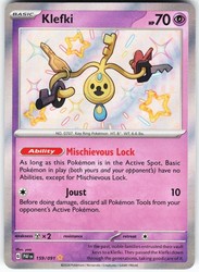 Klefki 159/091 Paldean Fates Shiny Rare Holo