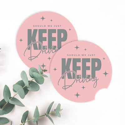 Keep driving - Script & Stars Auto Untersetzer Set: Harry Styles Liebhaber Geschenk Mädchen Auto